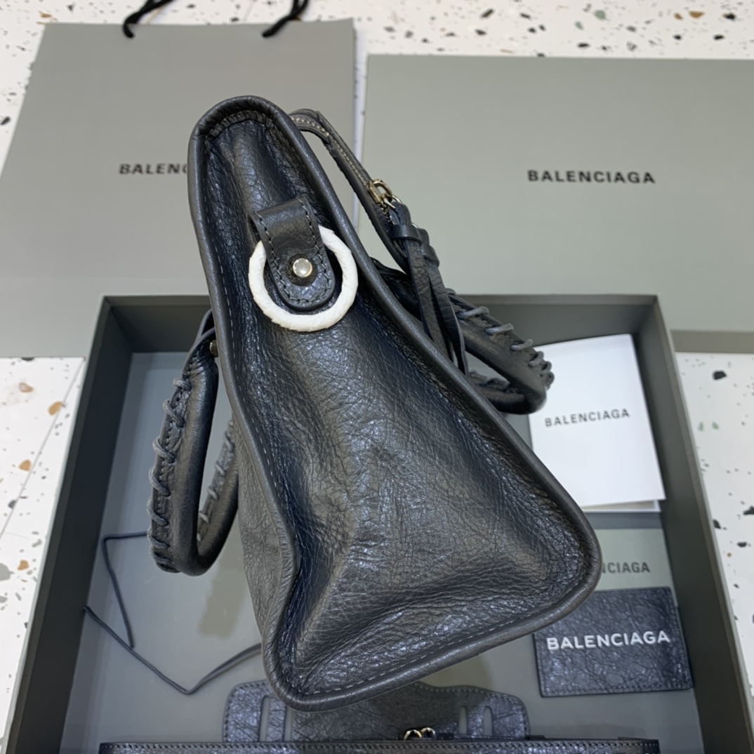 Balenciaga Classic City Small Handbag Shoulder Bag Dark Gray/Silver